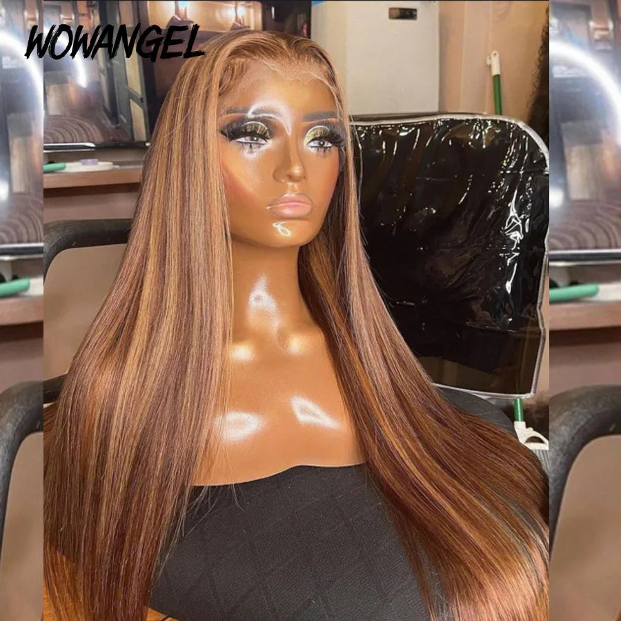 Femlion 13x6 HD Lace Front Straight Human Hair Wig, Melt Skin, Glueless Wig