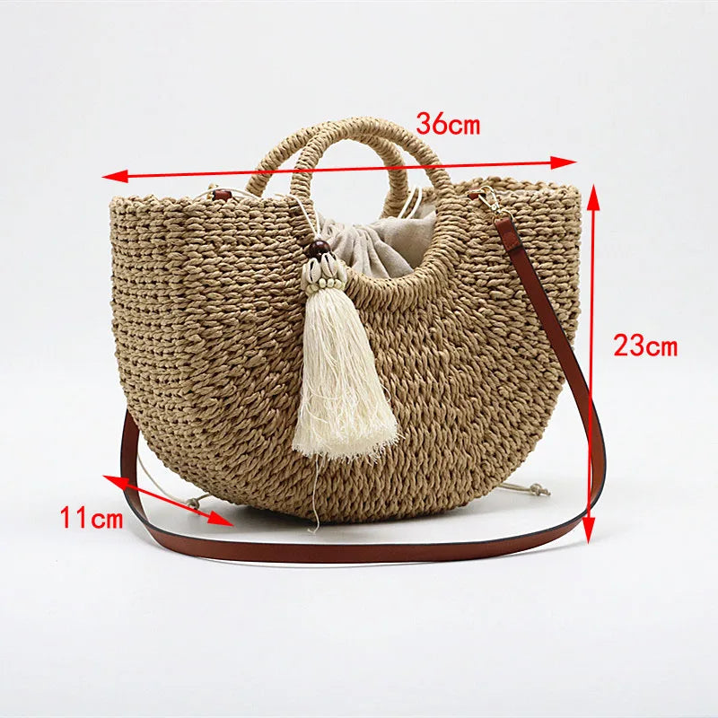 Femlion Round Handle Papyrus Woven Shopping Bag - Spring/Summer 2020 Collection