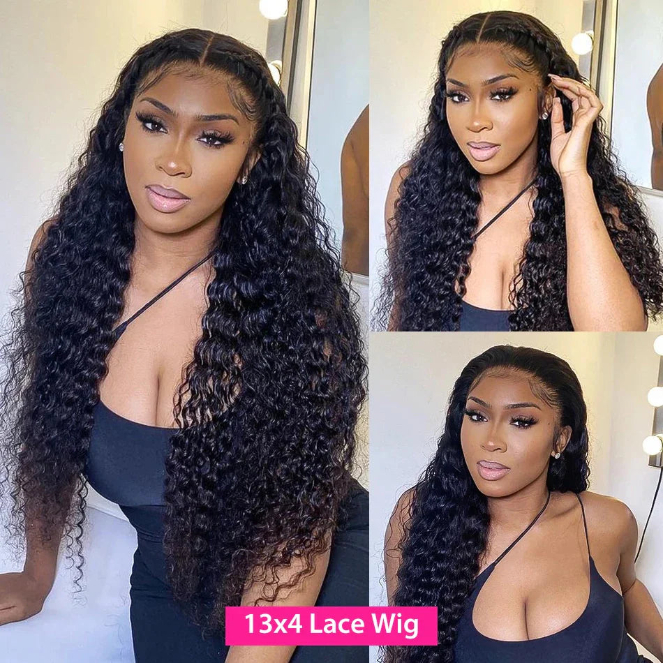 Femlion 13x6 HD Wet And Wavy Loose Deep Wave Lace Front Human Hair Wig