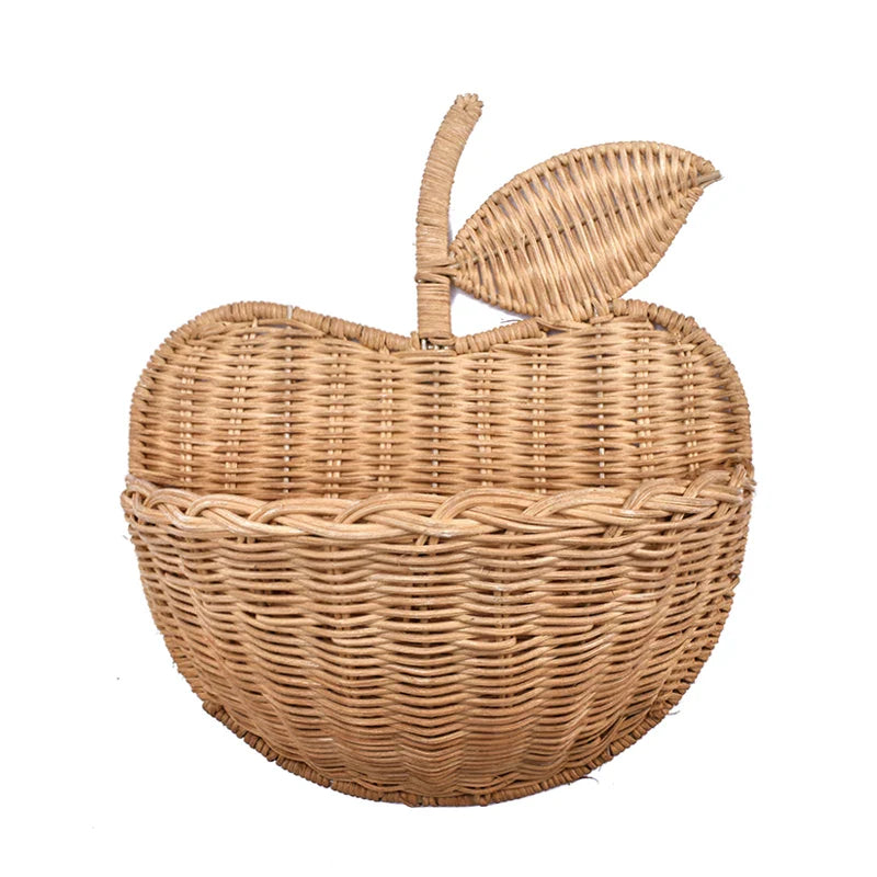 Femlion Wicker Basket Tote: Hand-woven Rattan Clutch & Home Storage BoxFit