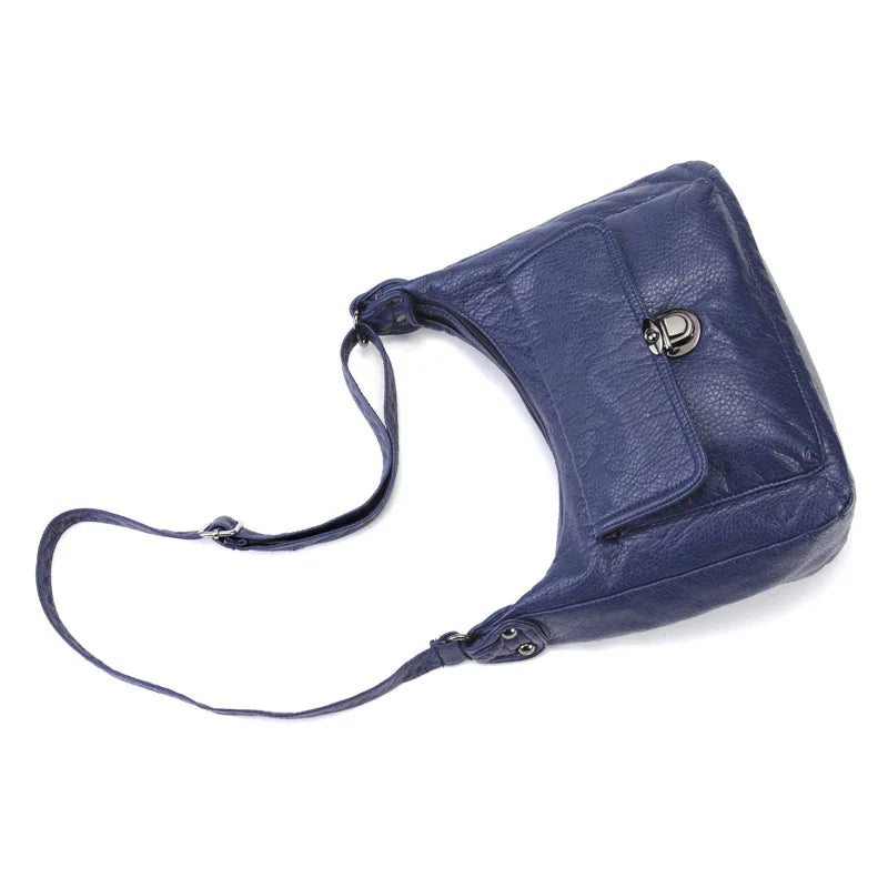 Femlion Soft Leather Crossbody Bag with Large Pockets and Stylish Design