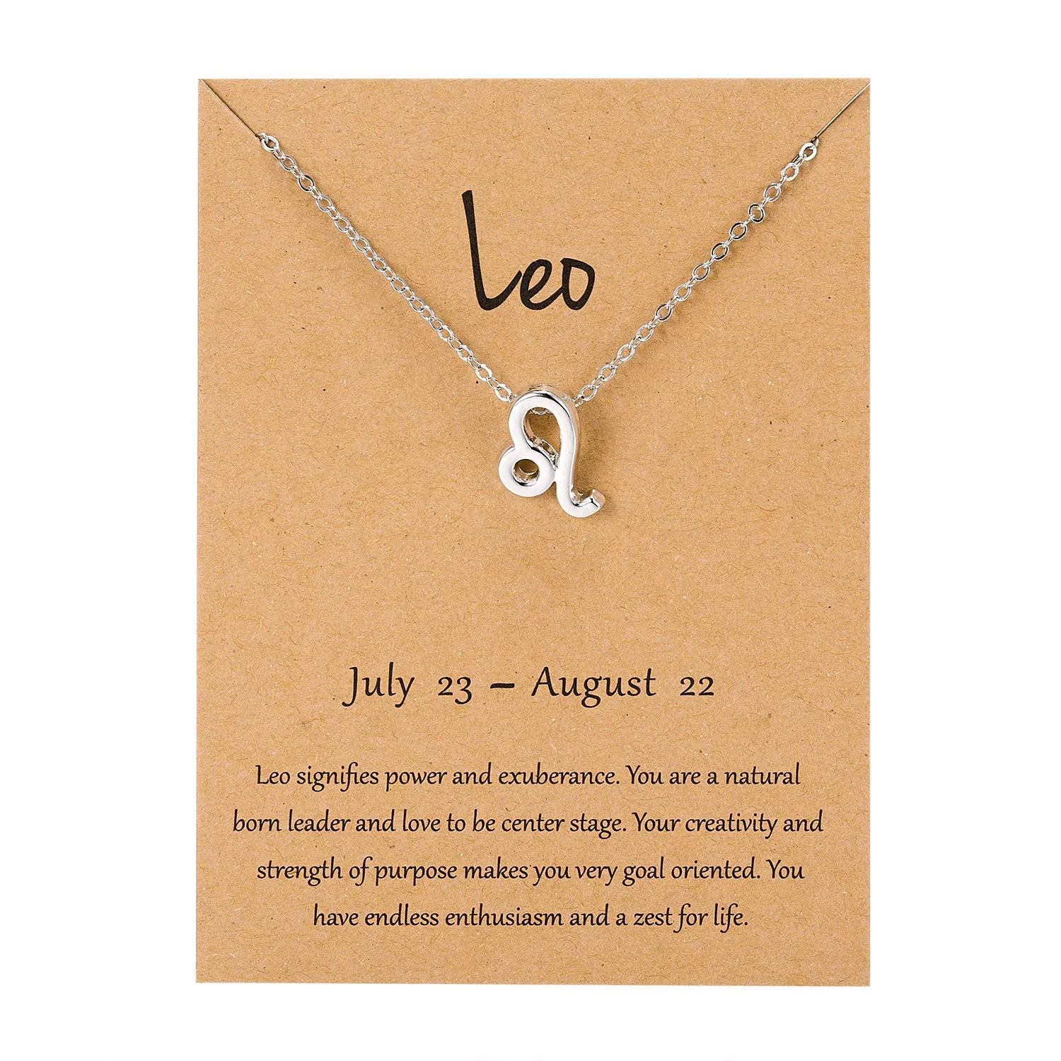 Femlion Elegant Zodiac Charm Necklace Collection - Perfect Gift for Her