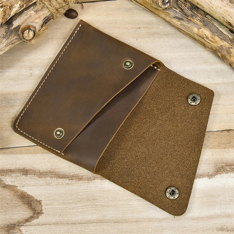 Femlion Genuine Leather Slim Wallet for Men and Women