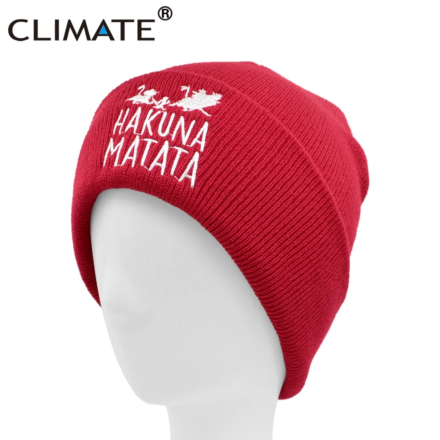 Femlion Hakuna Winter Beanie Lion Pumba Knit Hat Black Warm Men Women Cool