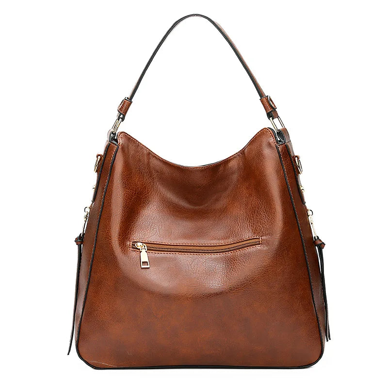 Femlion Vintage Crossbody Bag: Designer Soft Leather Handbag for Women