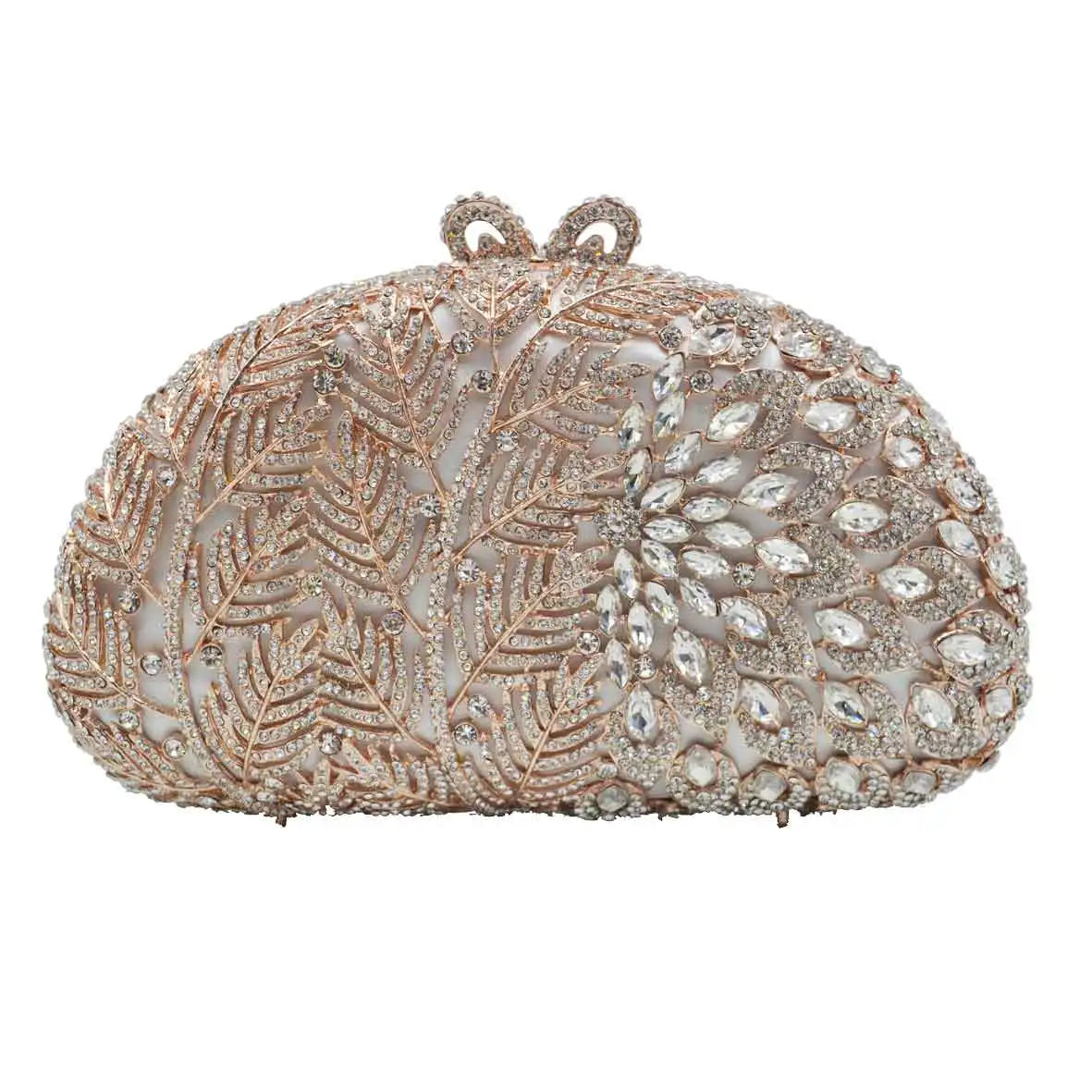 Femlion Crystal Evening Bag Luxury Prom Party Purse Wedding Box Pochette