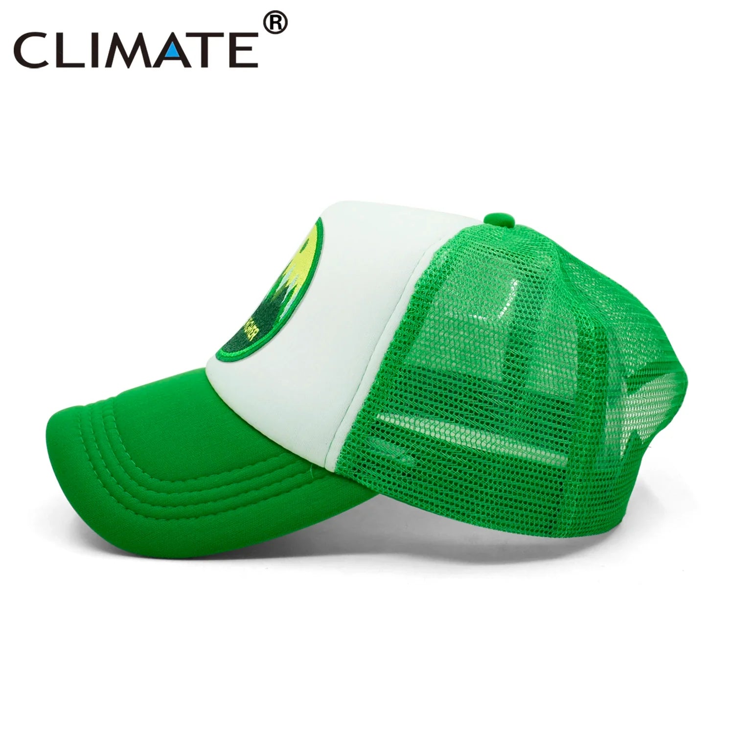 Femlion High Climb Trucker Cap Green | Outdoor Sport Hat Mesh for Men Women