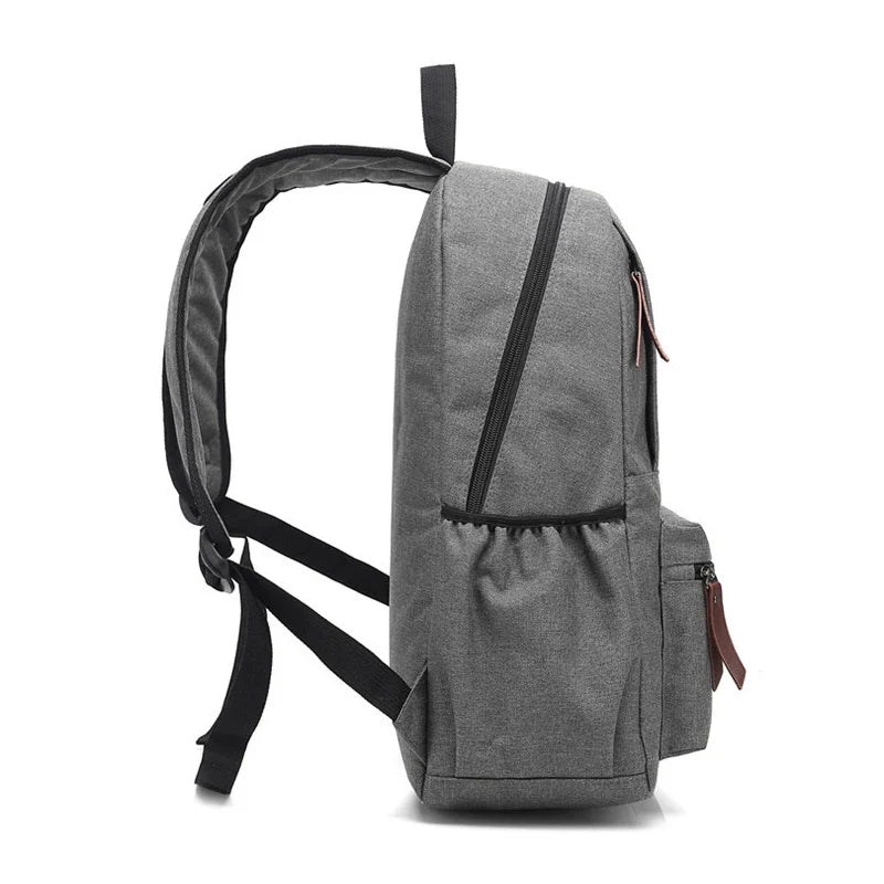 Femlion Canvas Oxford Backpack: Unisex Large Capacity Travel School Laptop Bag