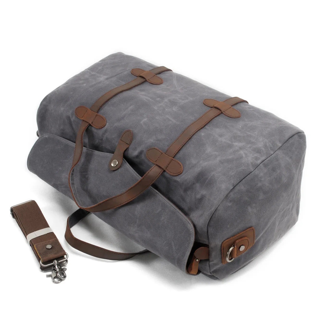 Femlion Canvas Men's Travel Handbag Large Capacity Shoulder Messenger Bag