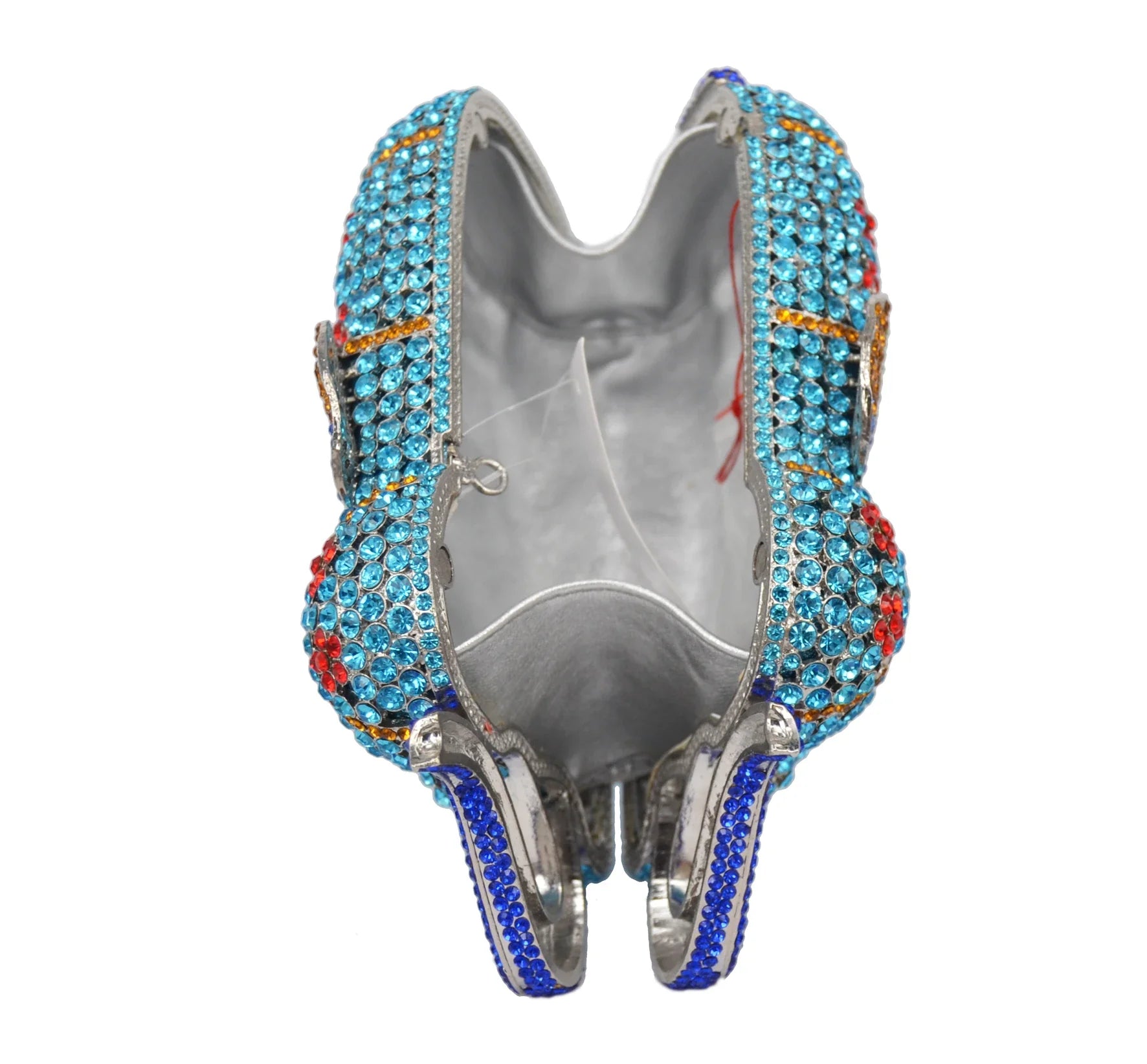 Femlion Deluxe Crystal Elephant Evening Bag with Indian Rhinestones & Zinc Alloy