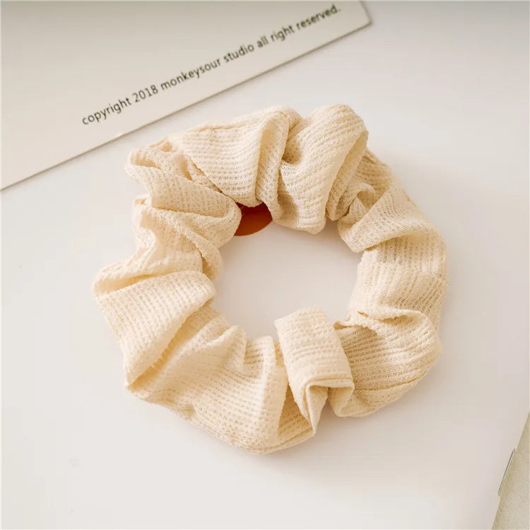 Femlion 10pcs Women's Hair Scrunchies Set Bright Colors Korea Style Accessories