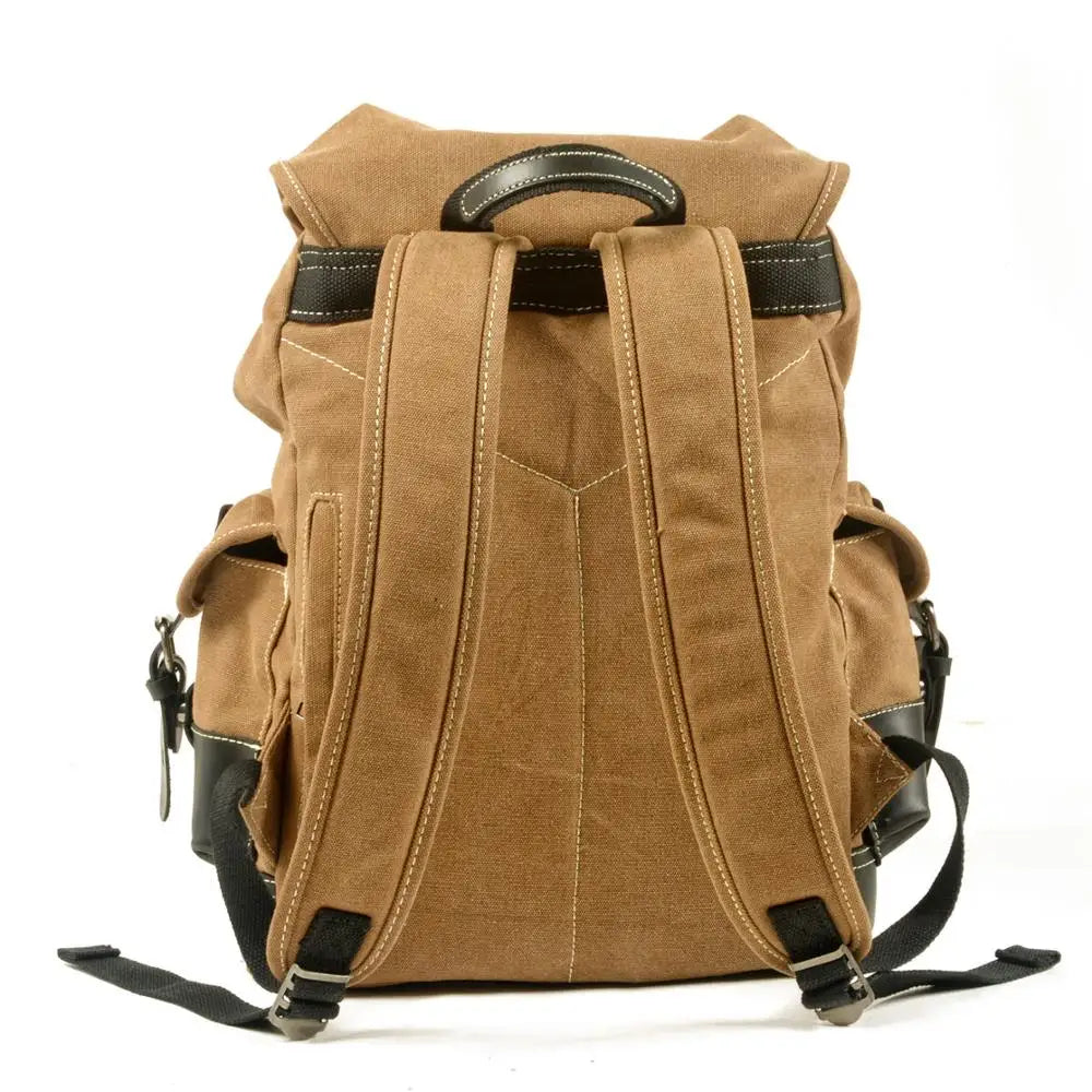 Femlion Canvas Backpack: Men's Large Capacity Travel & School Bag