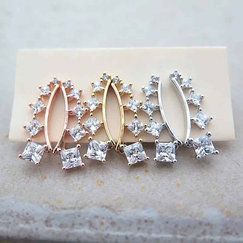 Femlion Chic Star Zircon Stud Earrings - Fashion Jewelry Gift