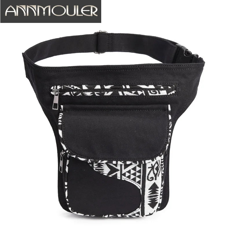 Femlion Vintage Waist Bag Pack with Large Capacity and Adjustable Belt.