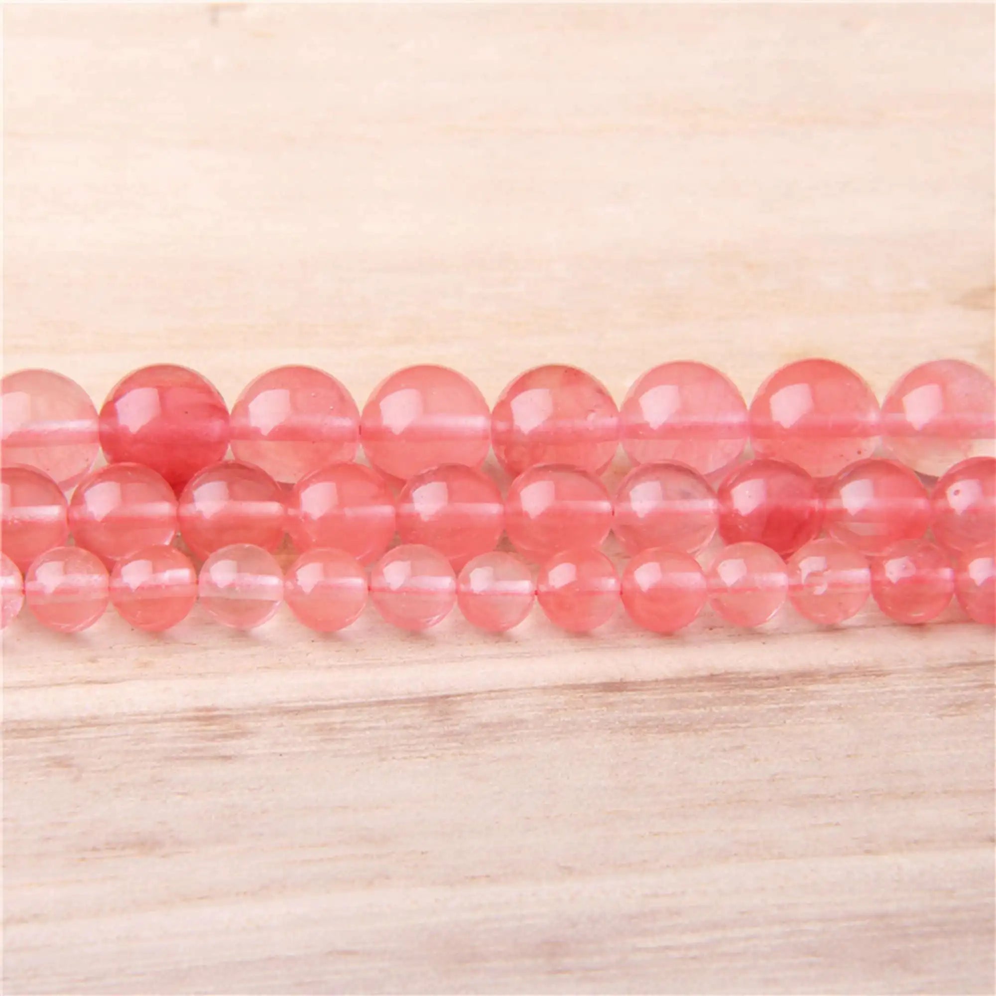 Femlion Red Watermelon Stone Bead Tourmaline Round Beads Set