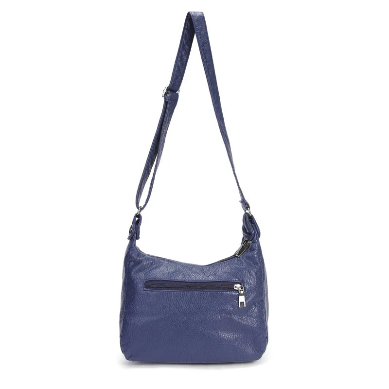 Femlion Soft Leather Crossbody Bag with Large Pockets and Stylish Design