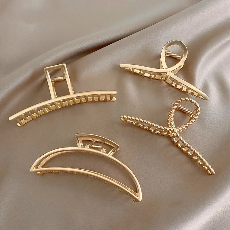 Femlion Geometric Hair Claw Barrettes - Elegant Hair Clip for Women