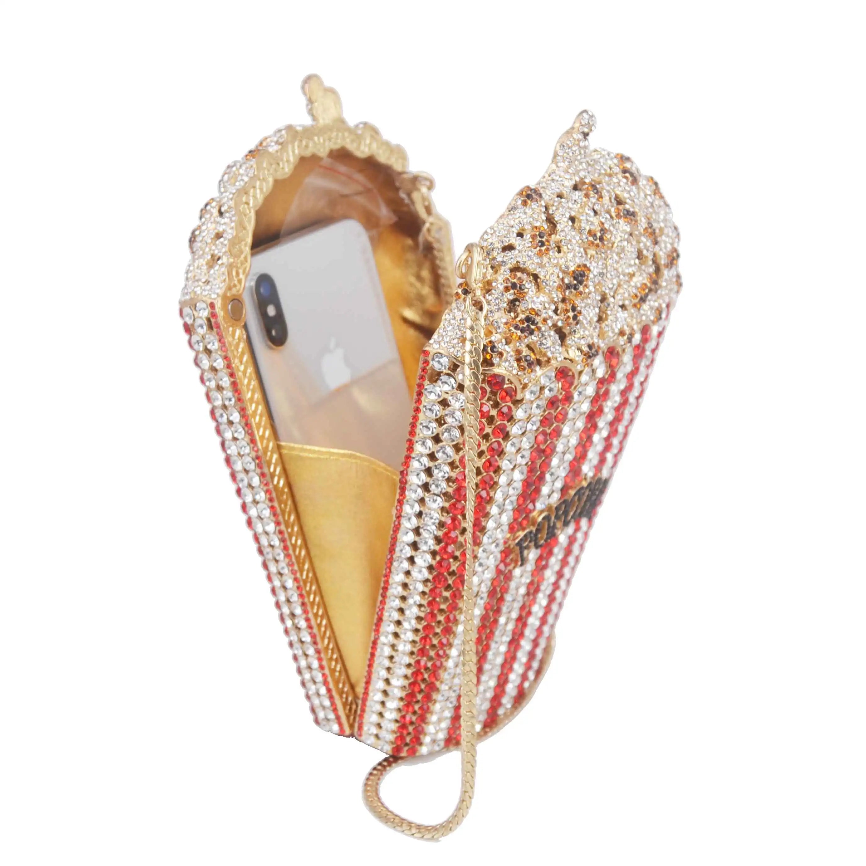 Femlion Crystal Evening Bags: Luxury Designer Popcorn Party Clutch in Colorful Shades