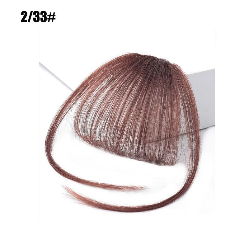 Femlion Synthetic Air Bangs in 4 Colors for Girls - Neat, Invisible, Natural Straight Fringes