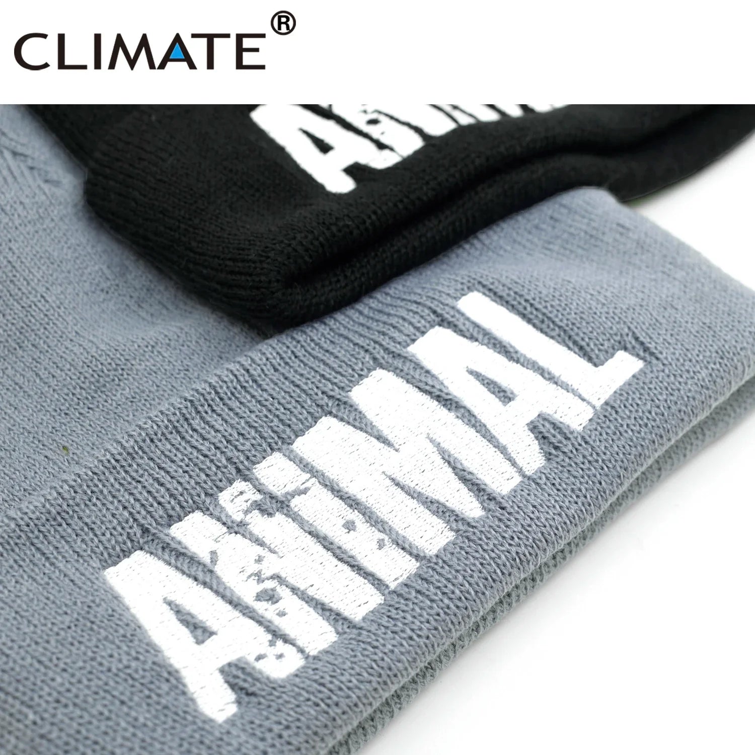 Femlion Winter Fitness Beanie for Men - Animal Logo Warm Hat