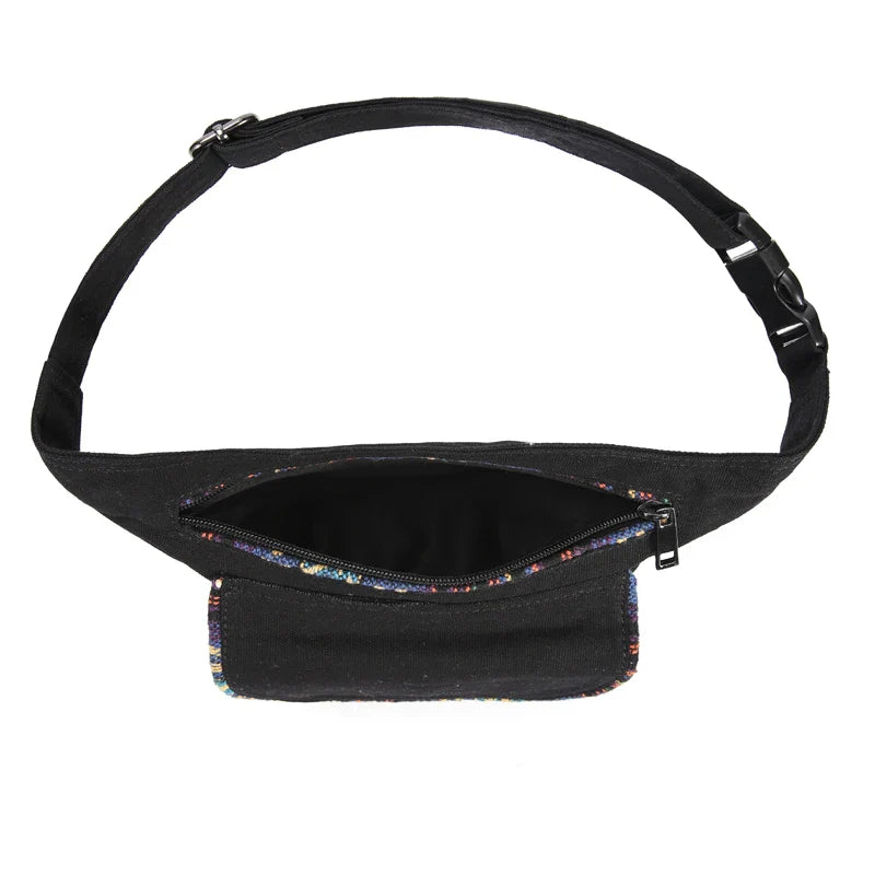 Femlion Boho Waist Bag for Women: Bohemian Style Fanny Pack with Phone Pockets