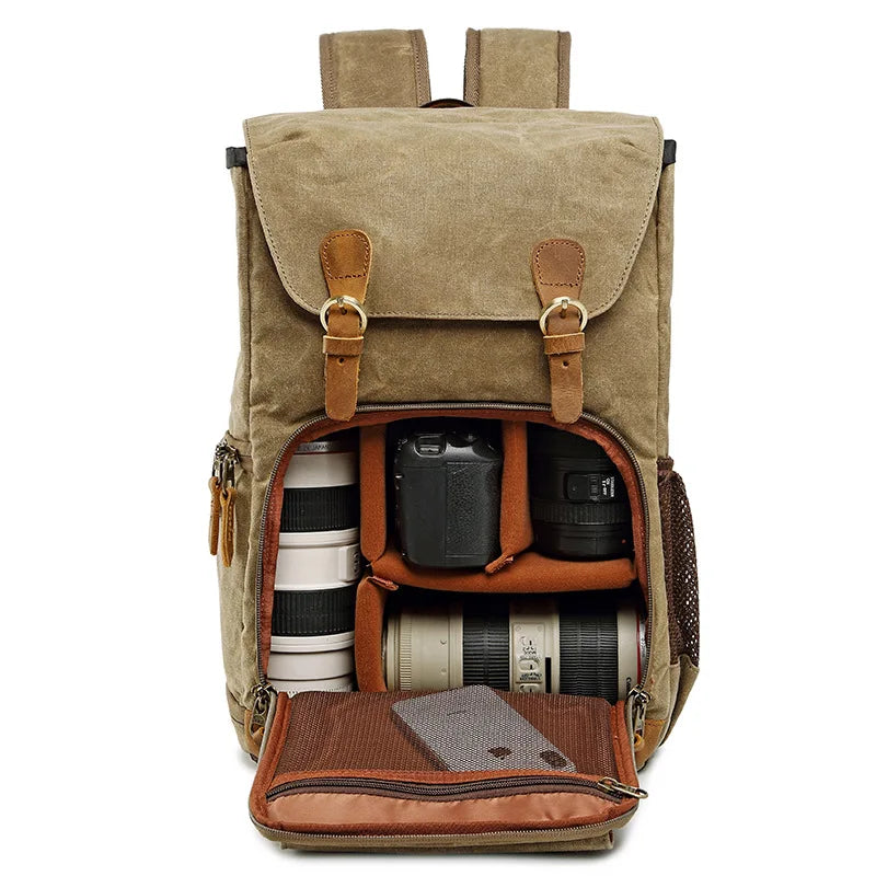 Femlion Canvas Mountaineer Backpack: Durable & Waterproof Man Travel Bag