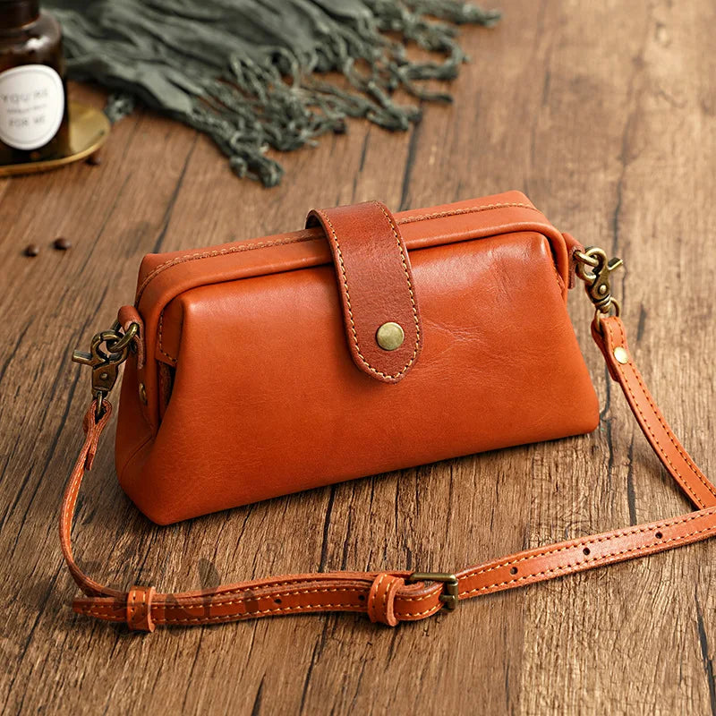 Femlion Genuine Leather Crossbody Bag for Women: Small Shoulder Clutch Sling Luxury Bag