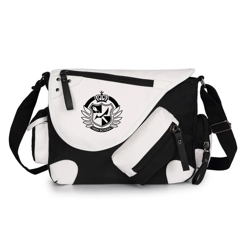 Femlion Monokuma Bear Canvas Crossbody Bag School Messenger Gift