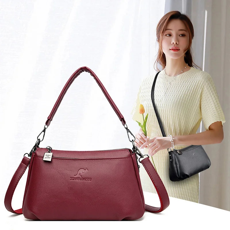 Femlion Small Flap Crossbody Bag: High Quality PU Leather Shoulder Purse