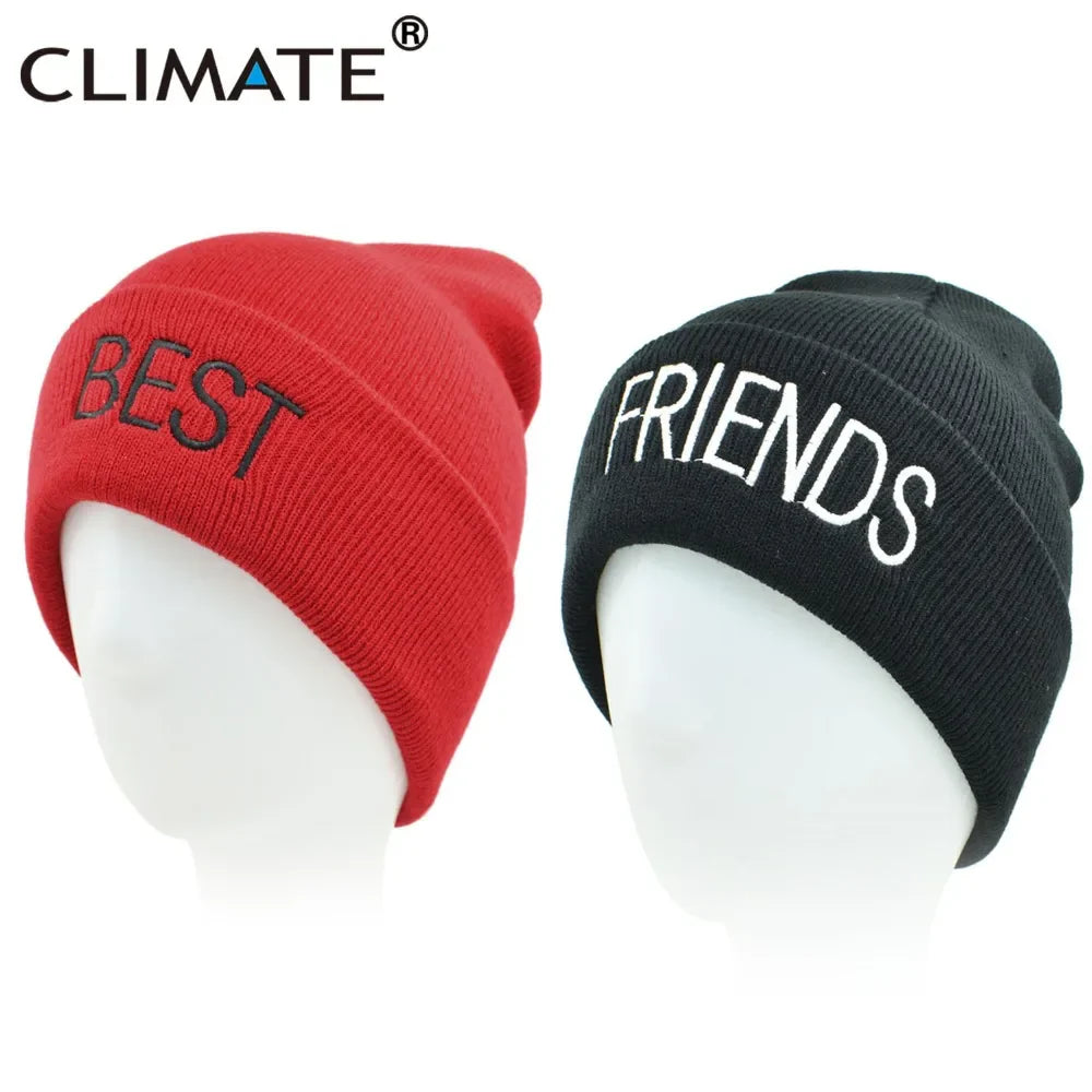 Femlion Winter Knit Beanie Hat Black Red Warm Skullies for Men Women Youth