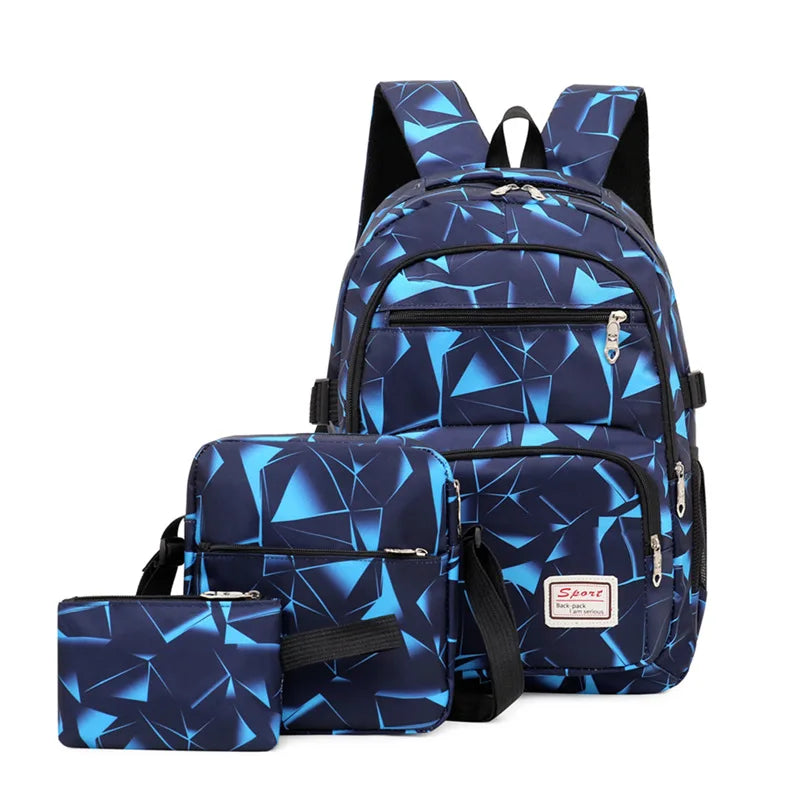 Femlion High School Bags Set: Backpack, Shoulder Bag, Student Travel Bag