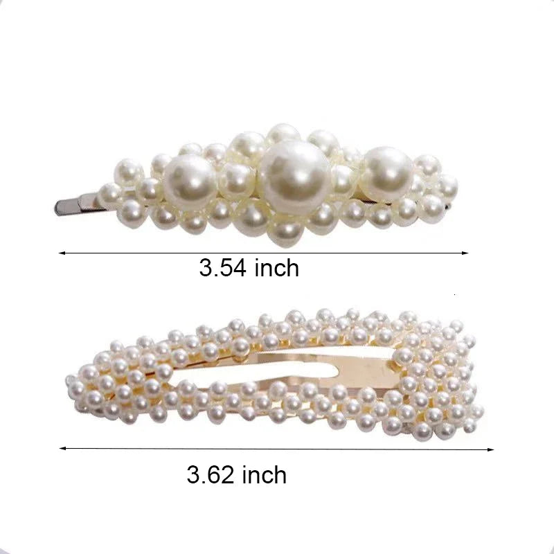 Femlion Pearl Barrettes Geometric Hair Clip for Women ��� Trendy Minimalist Hair Accessories