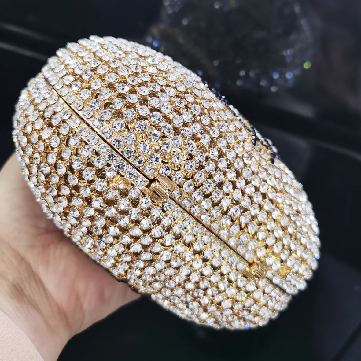 Femlion Designer Crystal Clutch Bag Wedding Bridal Evening Purse