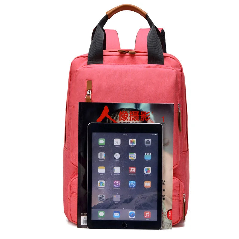 Femlion Canvas Backpack: Stylish Laptop Rucksack for Travel & School