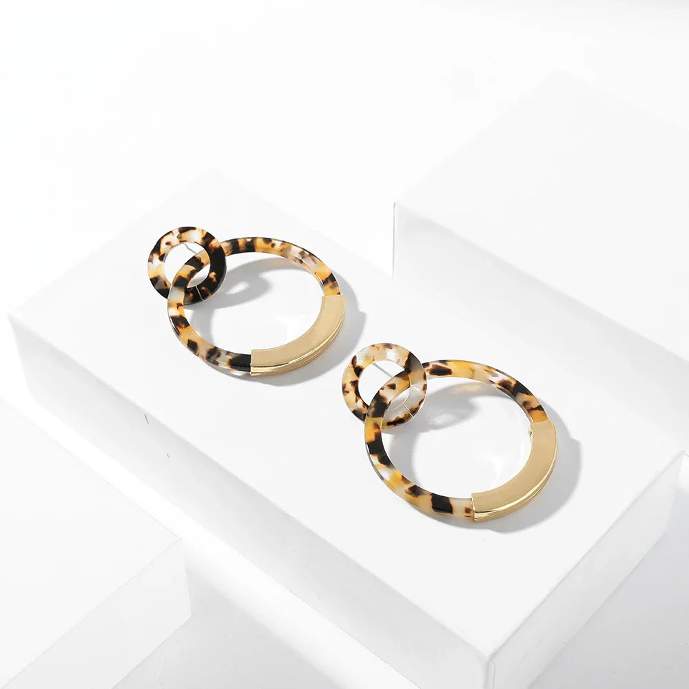 Femlion Acrylic Hoop Earrings: Stylish Resin Statement Jewelry for Women