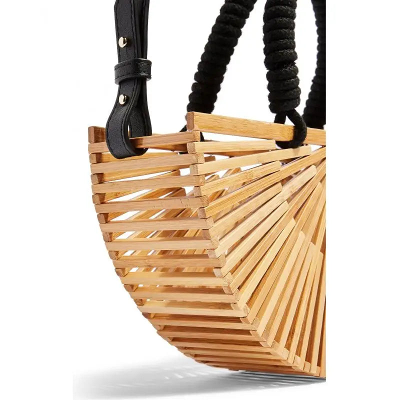 Femlion Bamboo Woven Bag: Stylish, Durable, Eco-Friendly Beach & Outdoor Crossbody Bag