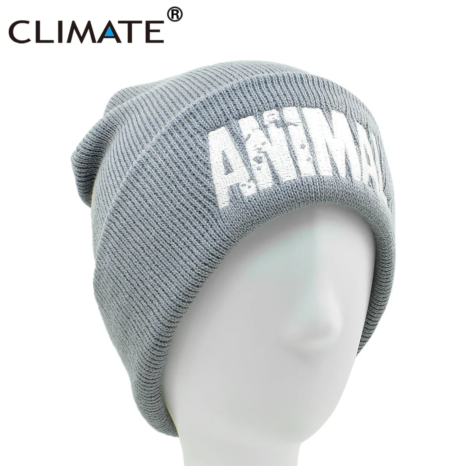 Femlion Winter Fitness Beanie for Men - Animal Logo Warm Hat