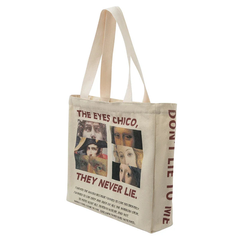 Femlion Eyes Never Lie Canvas Shoulder Bag