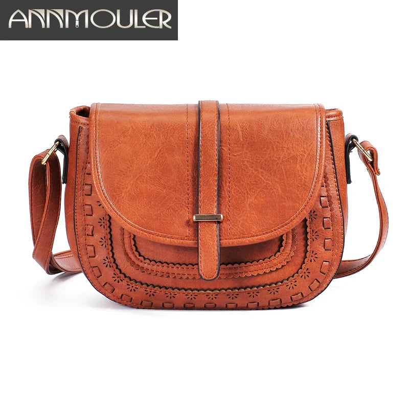 Femlion Vintage Pu Leather Crossbody Shoulder Bag in 6 Colors