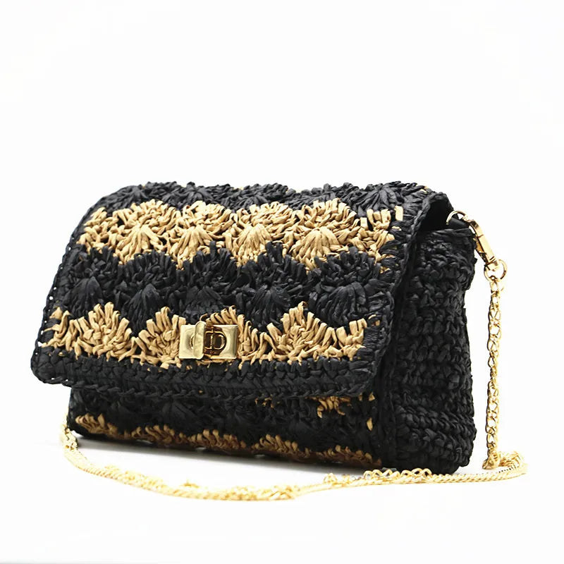 Femlion Summer Straw Woven Bag 2021 - Casual One-Shoulder Messenger Beach Style