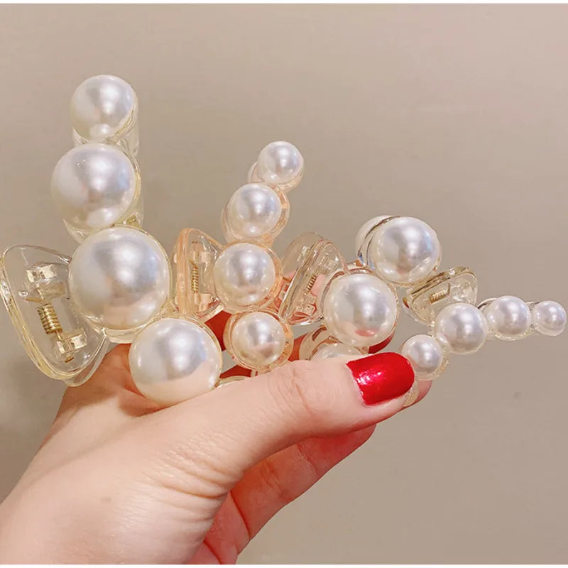 Femlion Pearl Hair Claws Hairpins Hair Clips Hair Accessories for Women and Girls