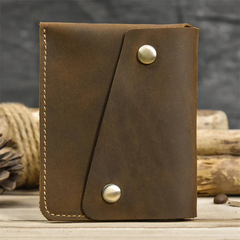 Femlion Genuine Leather Slim Wallet for Men and Women