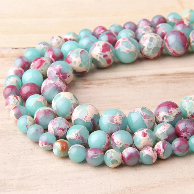 Femlion Shoushan Stone Jasper Beads Set for DIY Jewelry Making