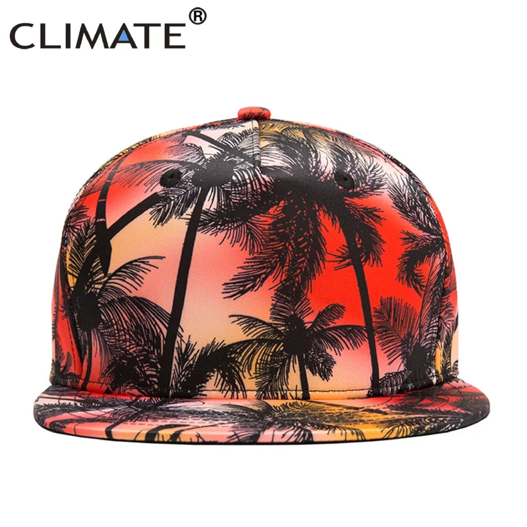 Femlion Coconut Seaside Snapback Cap Hip Hop Street Dancer Hat