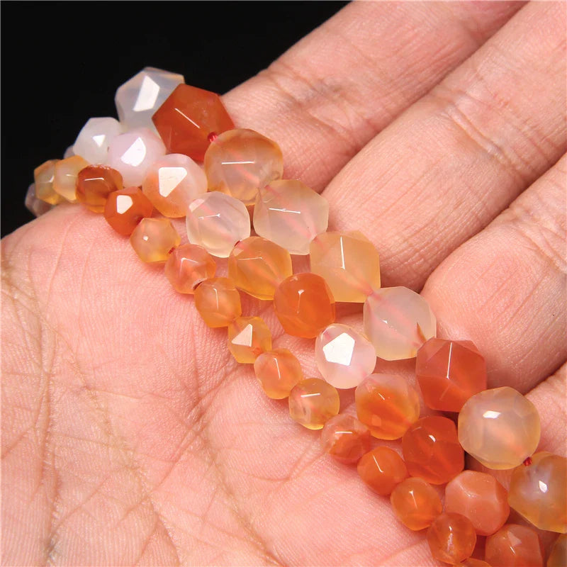Faceted Natural Stone Beads Set for Women's Jewelry Making by Femlion