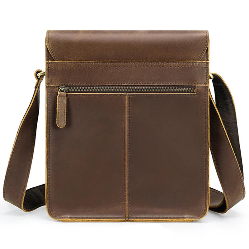 Femlion Genuine Leather Men's Shoulder Bag | Classic Crossbody Messenger Bag