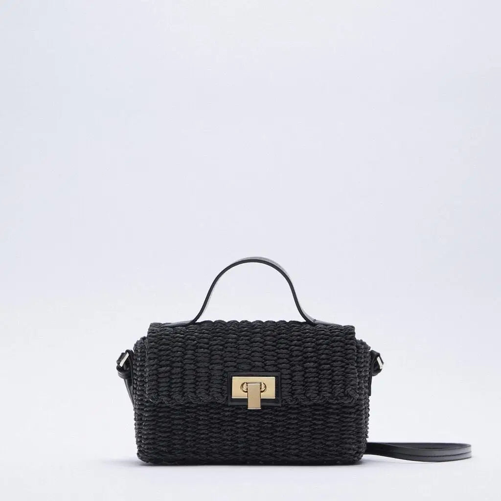 Femlion Straw Woven Messenger Bag for chic style on-the-go