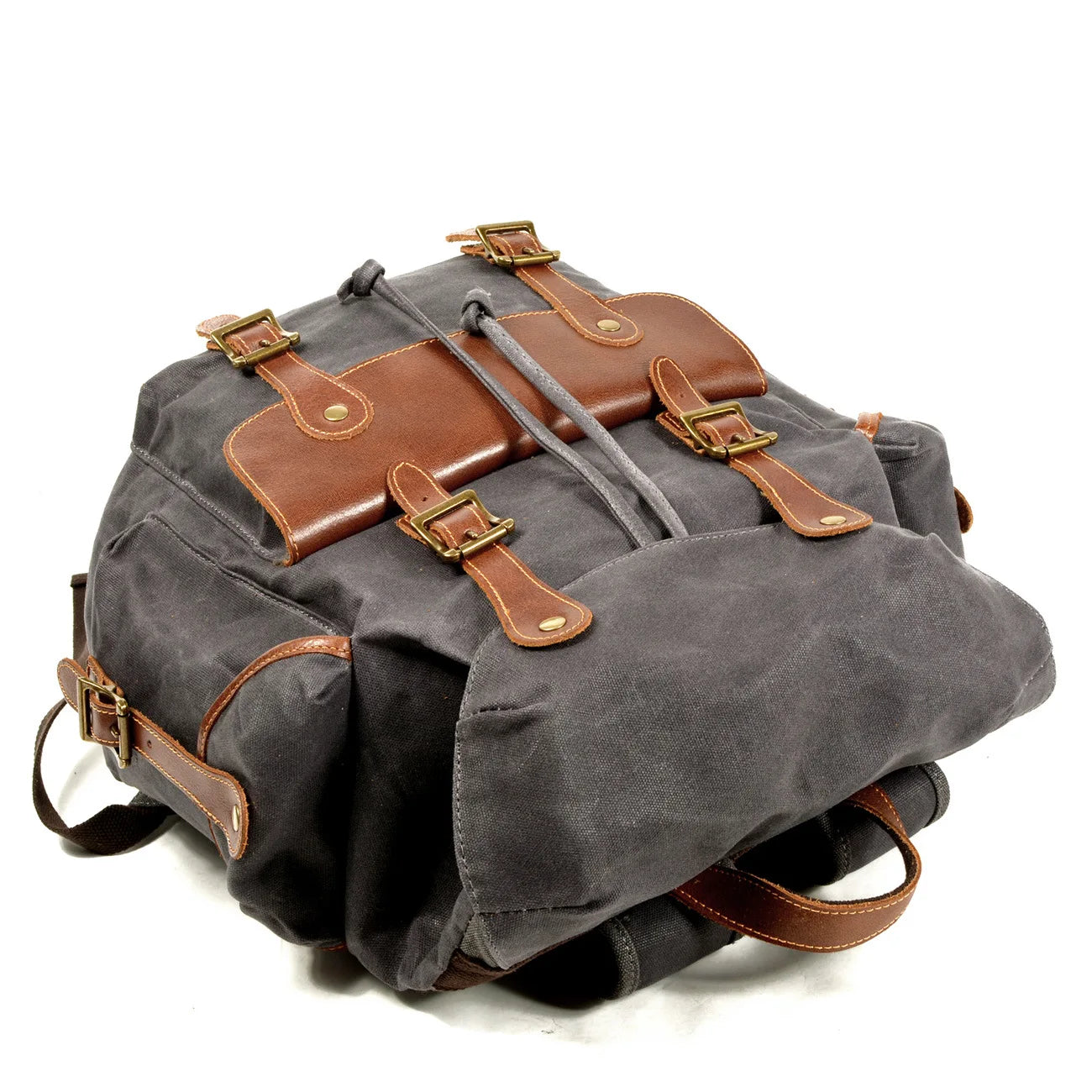 Femlion Retro Canvas Backpack for Men - Outdoor Travel Cowboy Bag