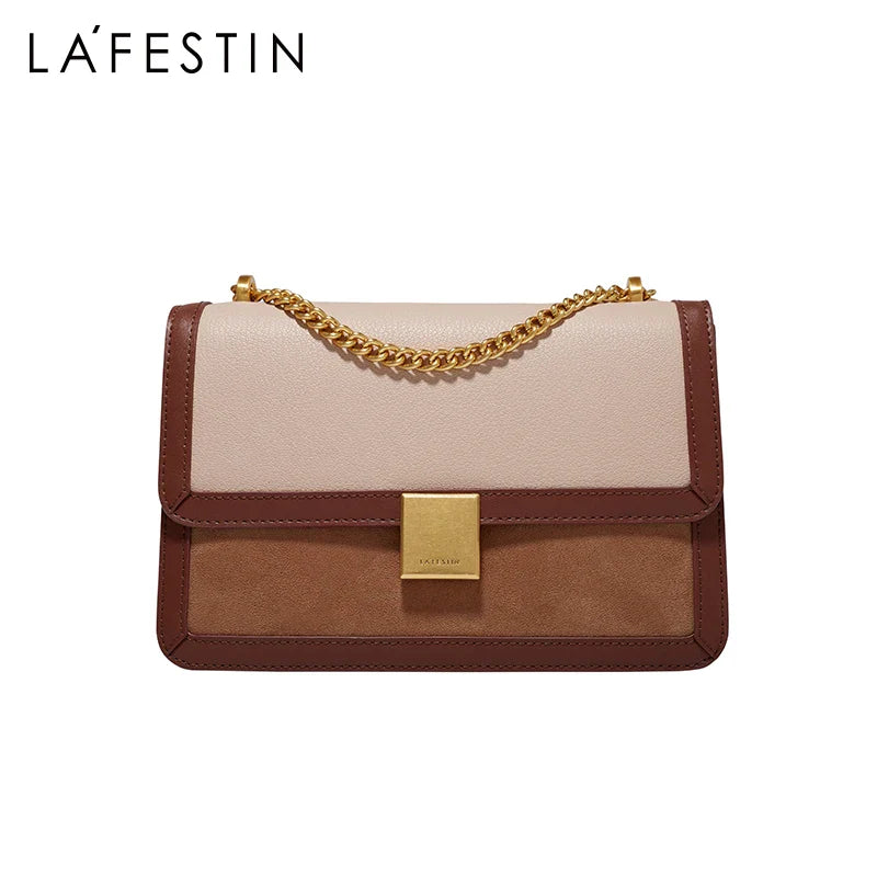 Femlion Retro Chain Messenger Bag Simple Small Square All-match Trendy One-shoulder