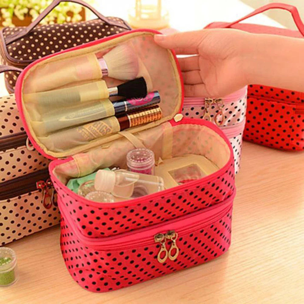 Femlion Toiletry Kit Travel Makeup Cosmetic Organizer Beauty Case Vanity Bag